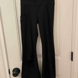 abercrombie kids Black Flared Leggings with Side Pocket